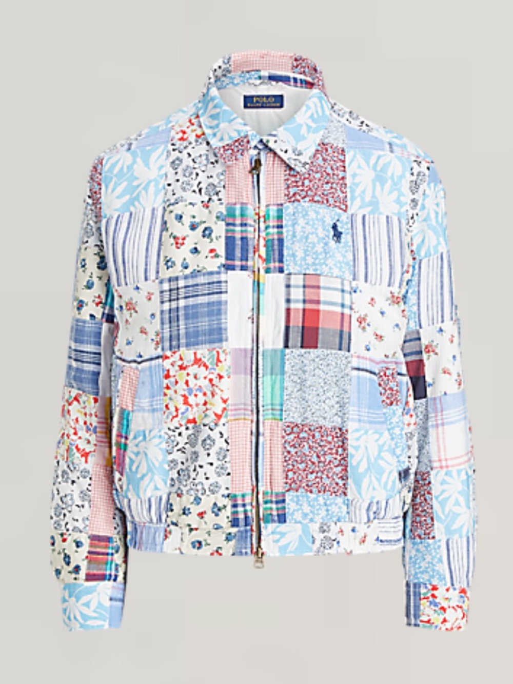 Polo Ralph Lauren Floral Patchwork Windbreaker Jacket Coat Women XL NWT Street